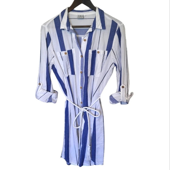 I.M.A. Luxury Collection Dresses & Skirts - I.M.A. Luxury Collection Grecian Button-up Dress with Rope Belt
